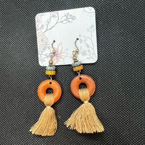 🆕 #11 tan&turquoise, boho baddie, dangle earrings